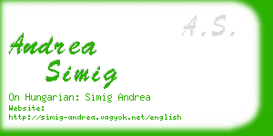 andrea simig business card